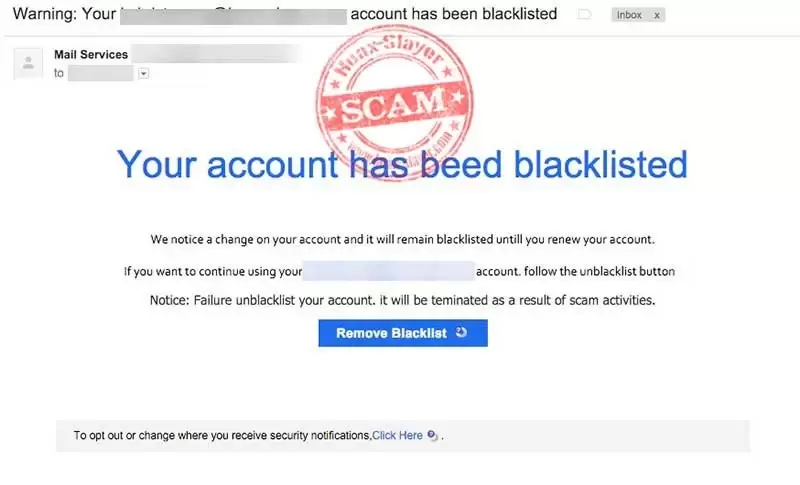 BLACKLIST DOMAIN OR EMAIL ADDRESS