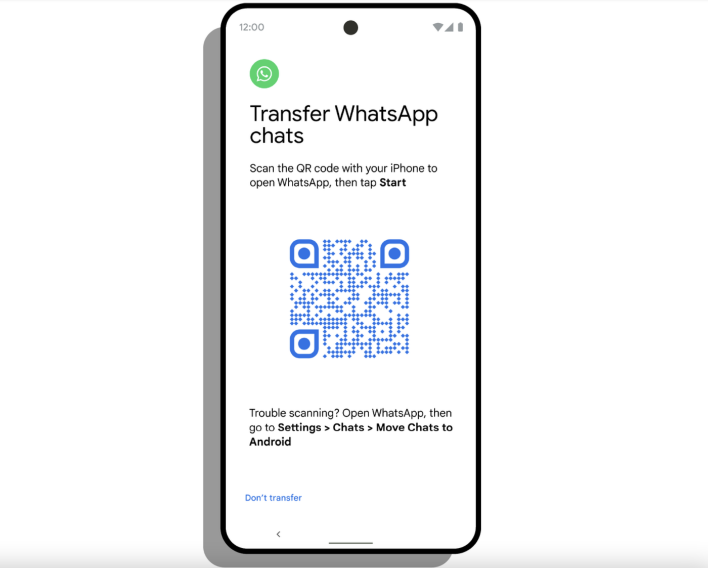 Bring your WhatsApp chat history to Android.